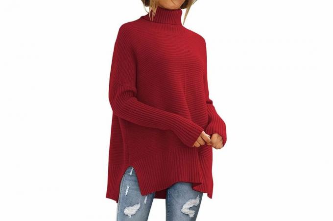 Amazon EFAN Suéter de cuello alto extragrande de moda 
