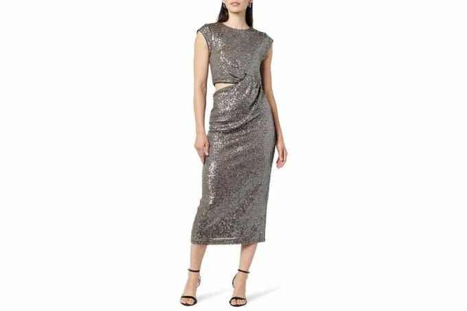 Dámské šaty Padma s výřezem Amazon The Drop sequin Midi