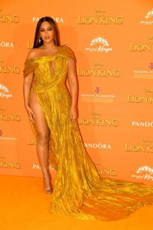 Beyoncé en la alfombra roja del estreno europeo de 
