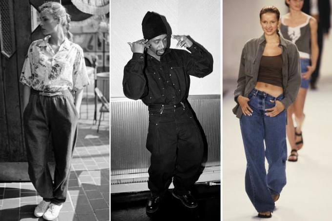 Zľava: model z 80. rokov, MC Hammer v roku 1994, model Calvin Klein v roku 1994.