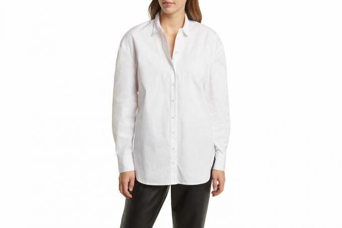 Nordstrom camisa oversize de popelina de algodão