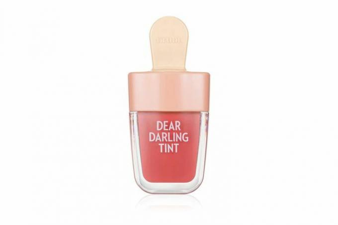 ETUDE Dear Darling Water Gel Tint Ice Cream (OR205 Apricot Red) (21AD)| Spilgts augstas krāsas lūpu tonis ar minerālvielām un vitamīniem no ziepju ogu ekstrakta, lai mitrinātu jūsu lūpas