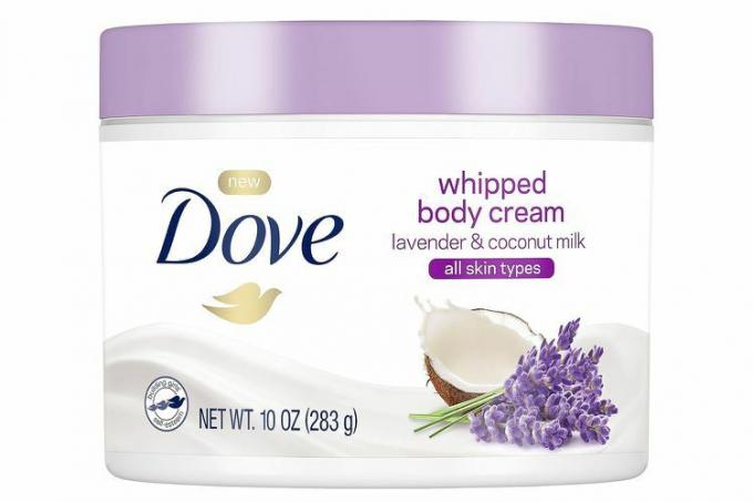 Amazon Dove ათქვეფილი ლავანდის და ქოქოსის რძის ტანის კრემი