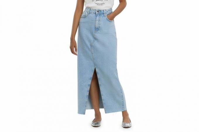 Nordstrom RIVER ISLAND Slit Front Denim Skjørt