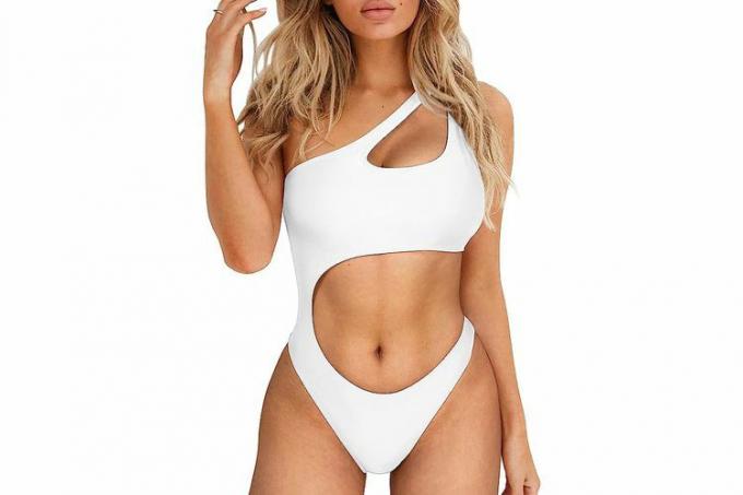 Amazon BEAGIMEG Sexy One Shoulder Badedrakt for kvinner