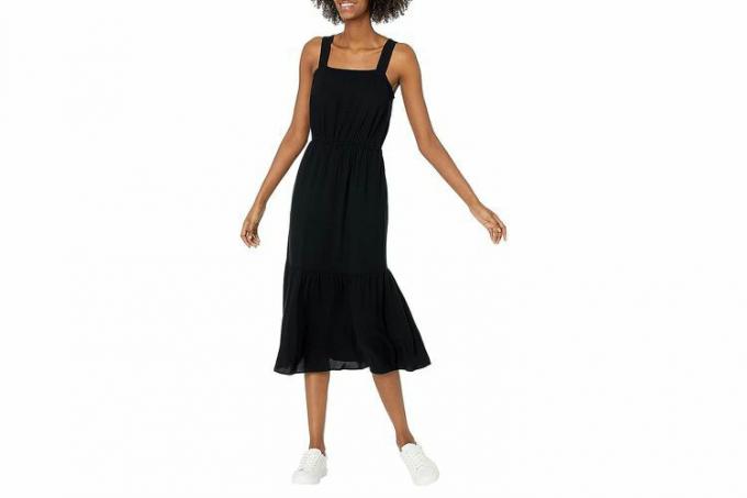 Šaty Amazon Essentials Fluid Twill Tired Fit and Flare Dress Black