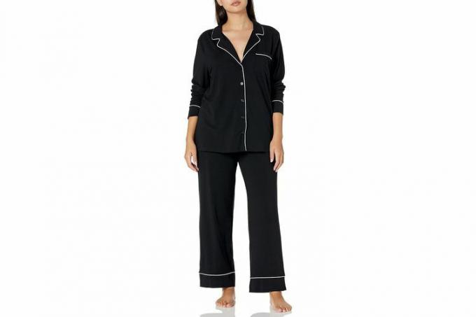 Amazon Essentials Pamuk Modal Uzun Kollu Gömlek ve Tam Boy Alt Pijama Takımı