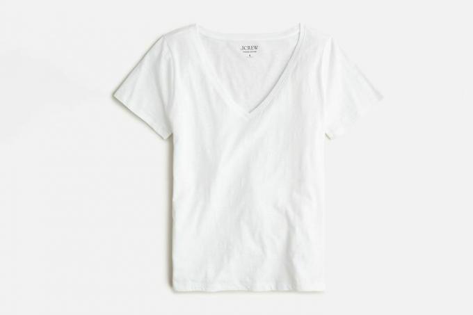 T-shirt Jcrew vintage in cotone con scollo a V