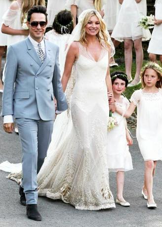 Svatební fotografie celebrit - Kate Moss a Jamie Hince