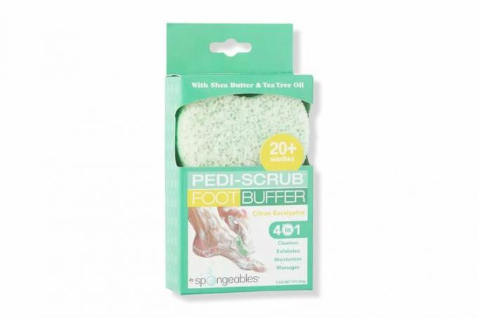 Spongeables Pedi-Scrub i en svampefodbuffer 20+