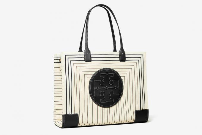 შავი პარასკევი Tory Burch ELLA PRINTED TOTE ჩანთა