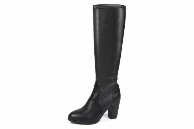 Amazon DREAM PAIRS Chunky Heel Knee High Boots Black Pu