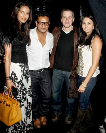 Padma Lakshmi, Naeem Khan, Matt Damon ja Luciana Barroso
