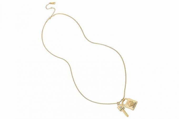 Collier long avec pendentif cadenas et clé Steve Madden