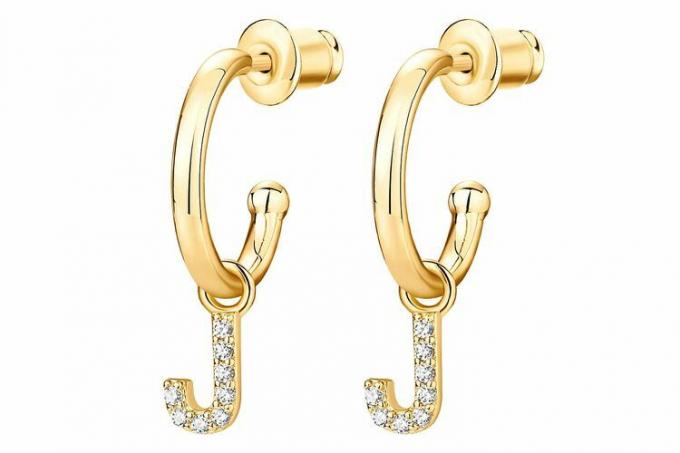 Brinco folheado a ouro 14K PAVOI prata esterlina 925 Post Huggie