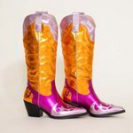 Westernové boty Azalea Wang Hendrix ve vícebarevné metalíze