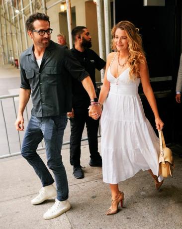 Blake Lively a Ryan Reynolds v hotelu Beacon v New Yorku v červnu 2022