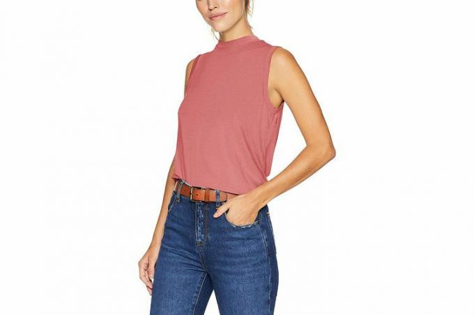 Daily Ritual - Camiseta sin mangas de cuello alto para mujer