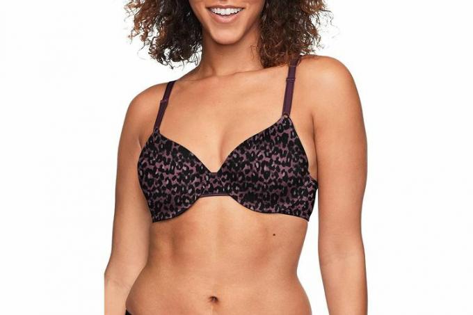 Amazon Warner's Tailored Underwire Bra Winetasting Crosshatch Animal