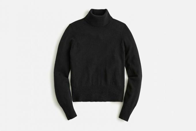 J.Crew Cashmere scvrklý svetr s rolákem