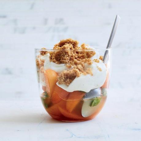 Abrikos Parfaits med Mascarpone flødeskum