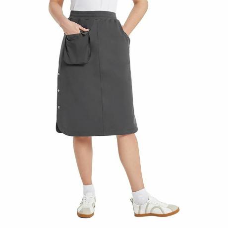 BALEAF dámská dlouhá ležérní kapsa na sukni s rozparkem