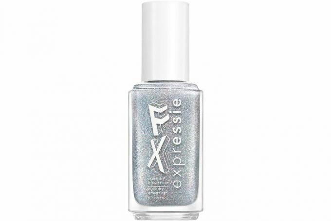 Essie expressie FX Quick-Dry Vegan ფრჩხილის ლაქი, ჰოლო ზედა ქურთუკი, ჰოლოგრაფიული