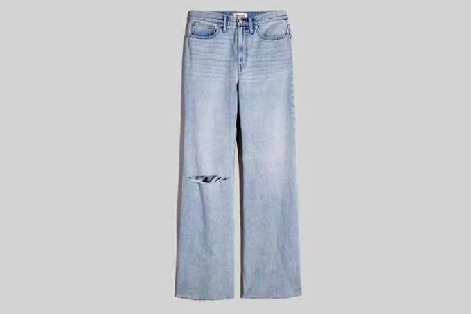 Džínsy Madewell Baggy Flare vo farbe Luzon Wash: edícia s rozparkom na kolená