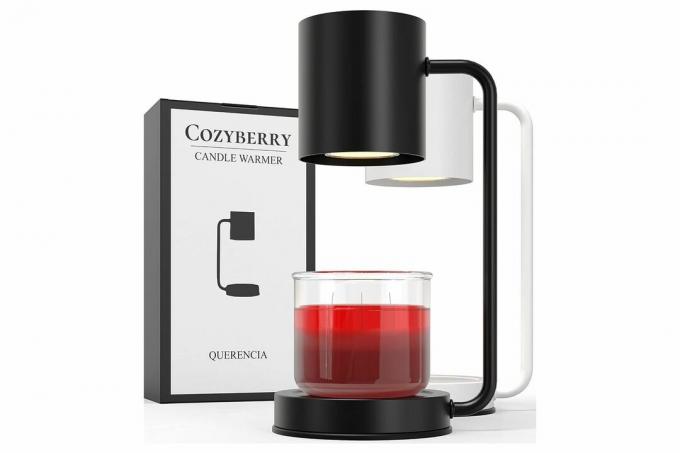 Amazon Cozyberry® Querencia Chauffe-bougie, compatible avec le grand pot Yankee Candle, métal, lampe à bougie, 110-120 V, fondoir à bougie à intensité variable, lampe chauffe-bougie
