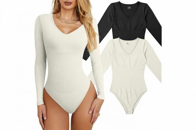 OQQ 2-delad bodysuit för kvinnor