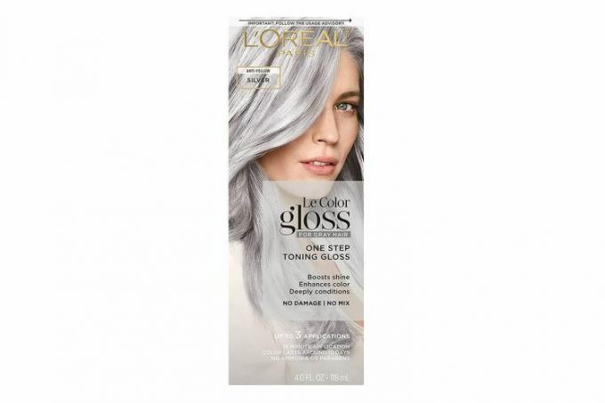 L'Oreal Paris Le Color Gloss ერთი ნაბიჯი შხაპის მატონიზირებელი თმის ბზინვარება, ანეიტრალებს სპილენძს, მდგომარეობას და აძლიერებს ბზინვარებას, ვერცხლი, 4 უნცია