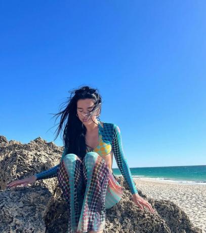 Dua Lipa Australian Beach Colorful Sett Instagram
