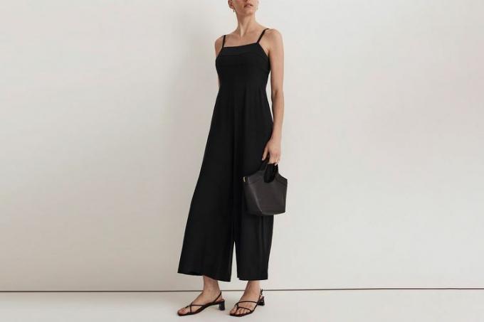 Madewell Jumpsuit med firkantet hals og ermeløs vidde ben