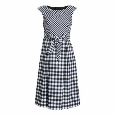 Adrianna Papell Gingham-jurk met gestrikte taille