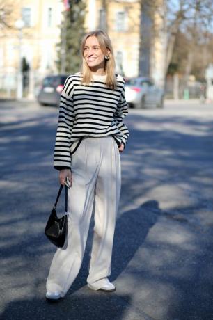 Vissen-outfits - Gestreepte top