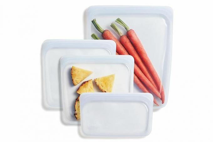 حقيبة تخزين من السيليكون قابلة لإعادة الاستخدام من أمازون، حاوية تخزين الطعام