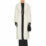 Ena Pelly Oversized White Teddy Coat