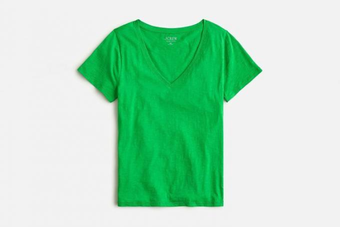 T-shirt Jcrew vintage in cotone con scollo a V