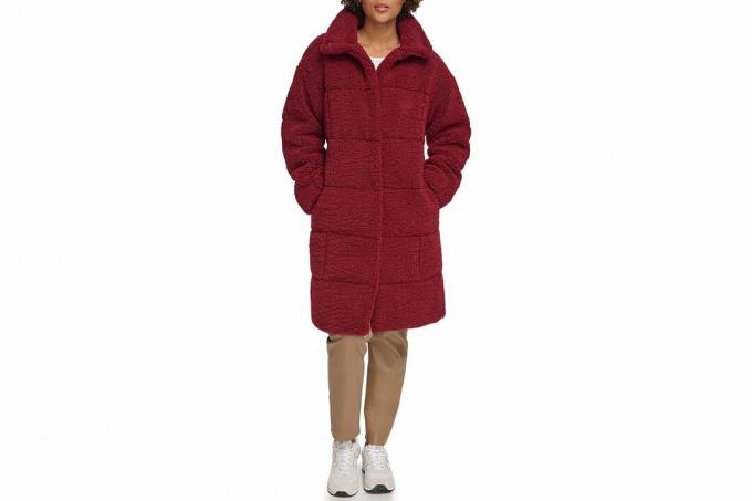 Дамско ватирано плюшено палто с дълга дължина на Amazon Levi