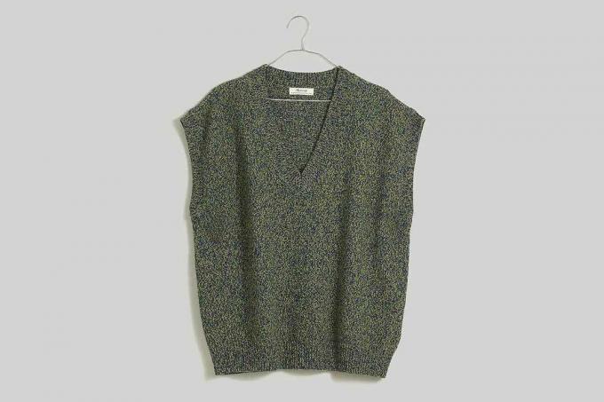 Madewell Donegal (Re) 스폰서블 캐시미어 브이넥 스웨터 조끼