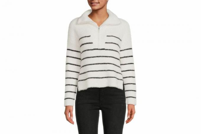 Saks Off 5:e FÖR REPUBLIKEN Stripe Half Zip Sweater