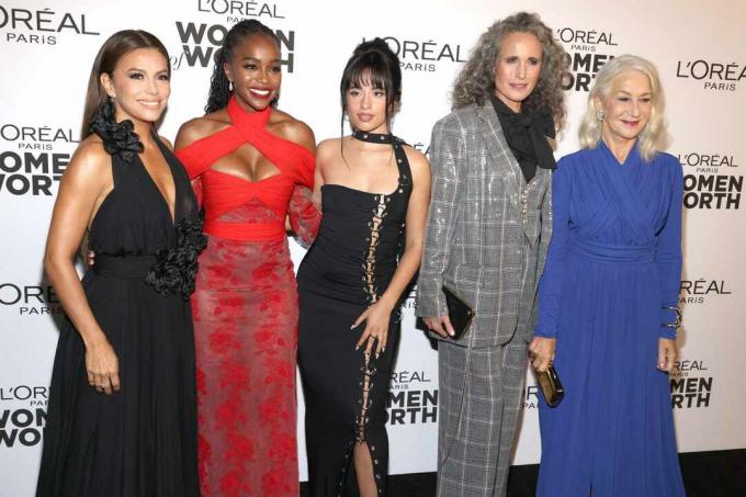 Eva Longoria, Aja Naomi King, Camila Cabello, Andie MacDowell och Helen Mirren L'Oreal Women of Worth 
