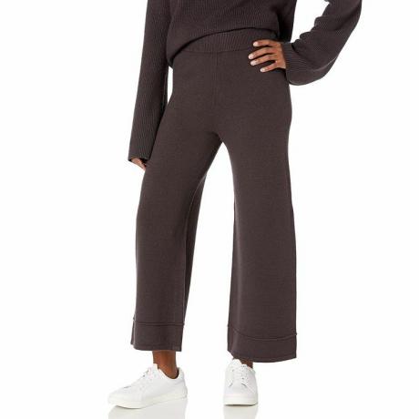 The Drop Women's Bernadette Pull-On Loose-Fit Cropped Sweater Pants