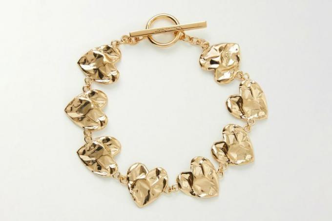 Net-A-Porter Oscar De La Renta verpletterd hart goudkleurige armband