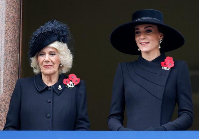 Kate Middleton en Queen Consort Camila All Black 2022 Royal British Legion Festival of Remembrance 