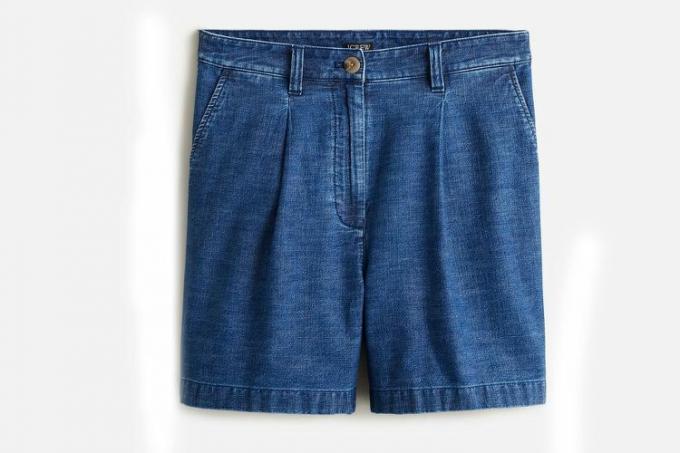 Pantalones cortos de cambray con pliegues al costado de J.Crew