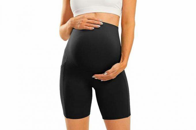 Amazon JOYSPELS Spodenki ciążowe nad brzuchem Athletic Workout Ciążowe szorty