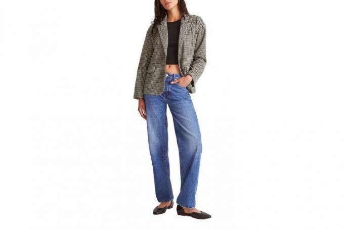 Madewell Oversized Knit Blazer in Houndstooth
