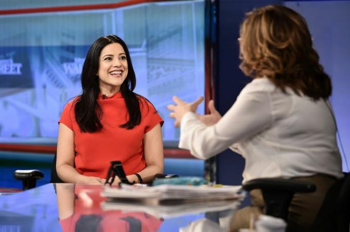 Reshma Saujani med intervjujem za Fox Business Network