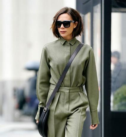 Victoria Beckham trägt einen umgekehrten Bob-Haarschnitt